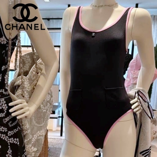 《差し色ピンク♡》CHANEL ココビーチ スイムウェア