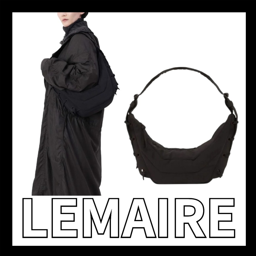 LEMAIRE ルメール 小型ソフトゲームバッグ ナイロン ブラウン