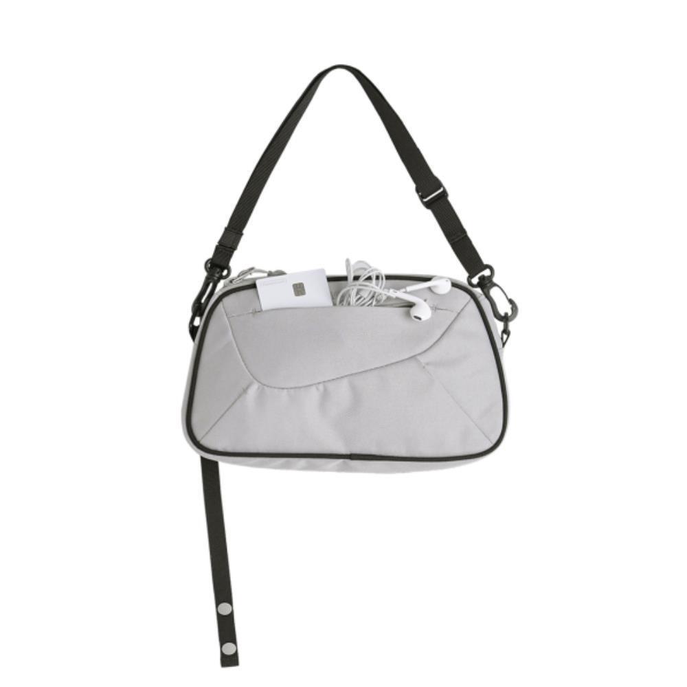 ◆ojos◆ Trapezoid Nylon Hobo Bag Grey 24FW-AC01-GR