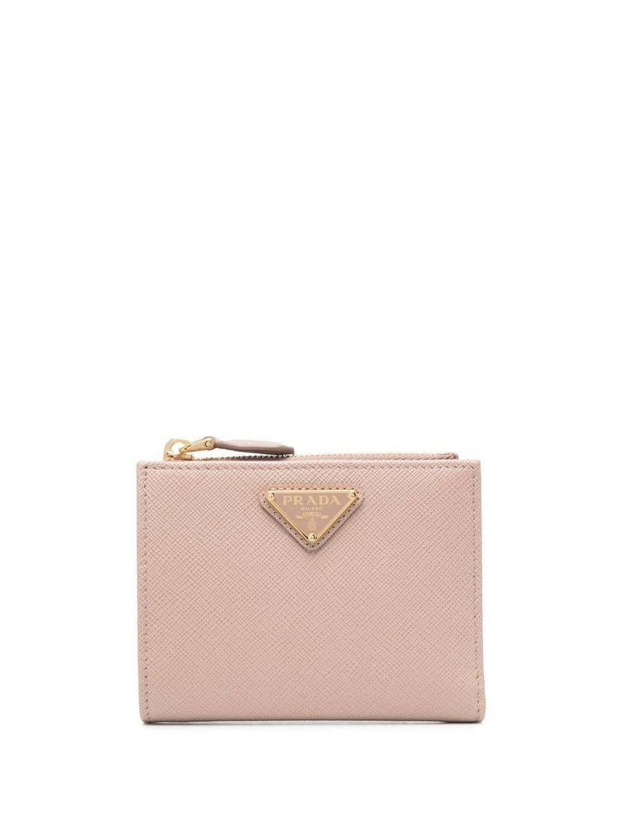 【関税＆送料込み】Prada Logo-Plaque Grained Leather Wallet