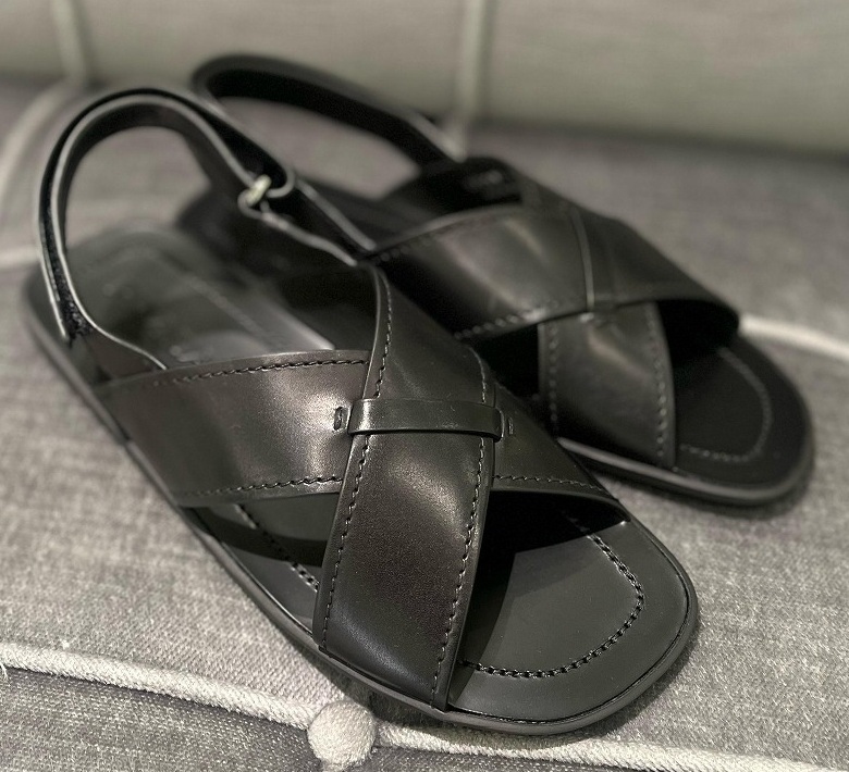 サンダル PRADA 2X2997_3F33_F0002 LEATHER CRISSCROSS SANDALS