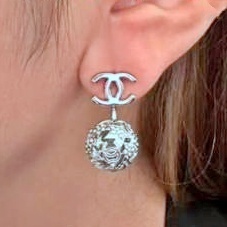 《スター×CCロゴのコラボボール☆》CHANEL ピアス 25A