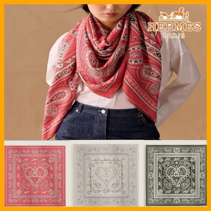 HERMES エルメス カシシル カレ カシミア 140 スプリングスバンダナ