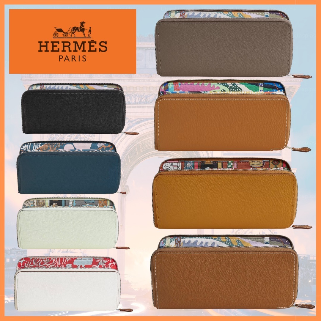 洗練されたデザイン【HERMES】クラシック シルクイン ウォレット