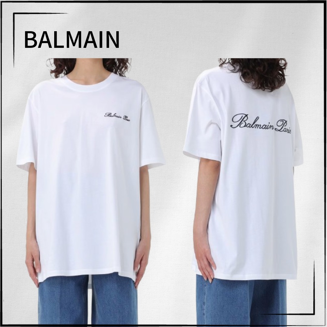 【BALMAIN】関税込☆バルマン シグネチャーTシャツ ホワイト