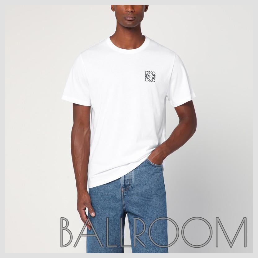 Tシャツ・カットソー LOEWE WHITE T-SHIRT WITH ANAGRAM EMBROIDERY
