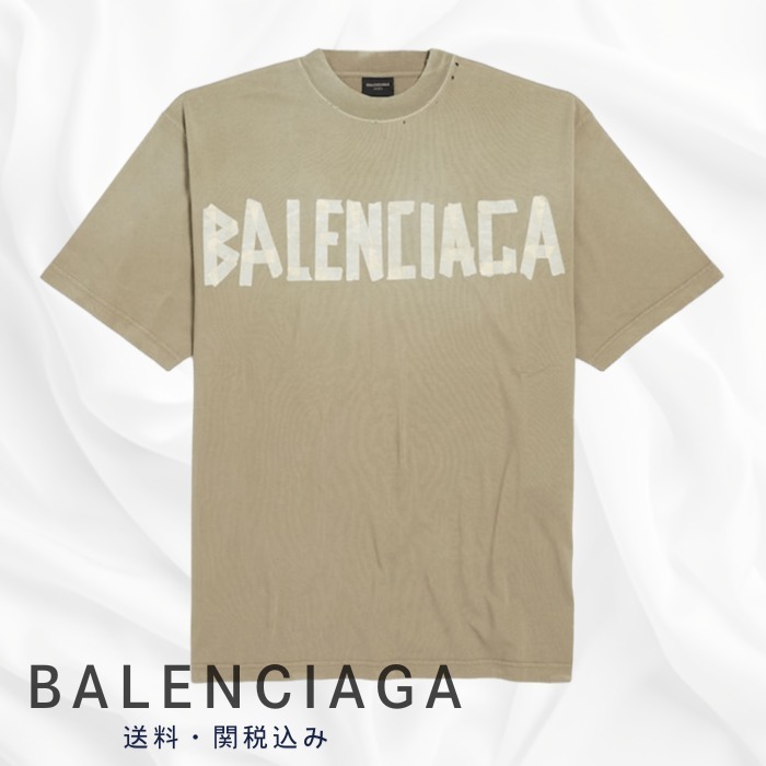 【送料・関税込】バレンシアガ Tape Type Tシャツ（ミリタリー）