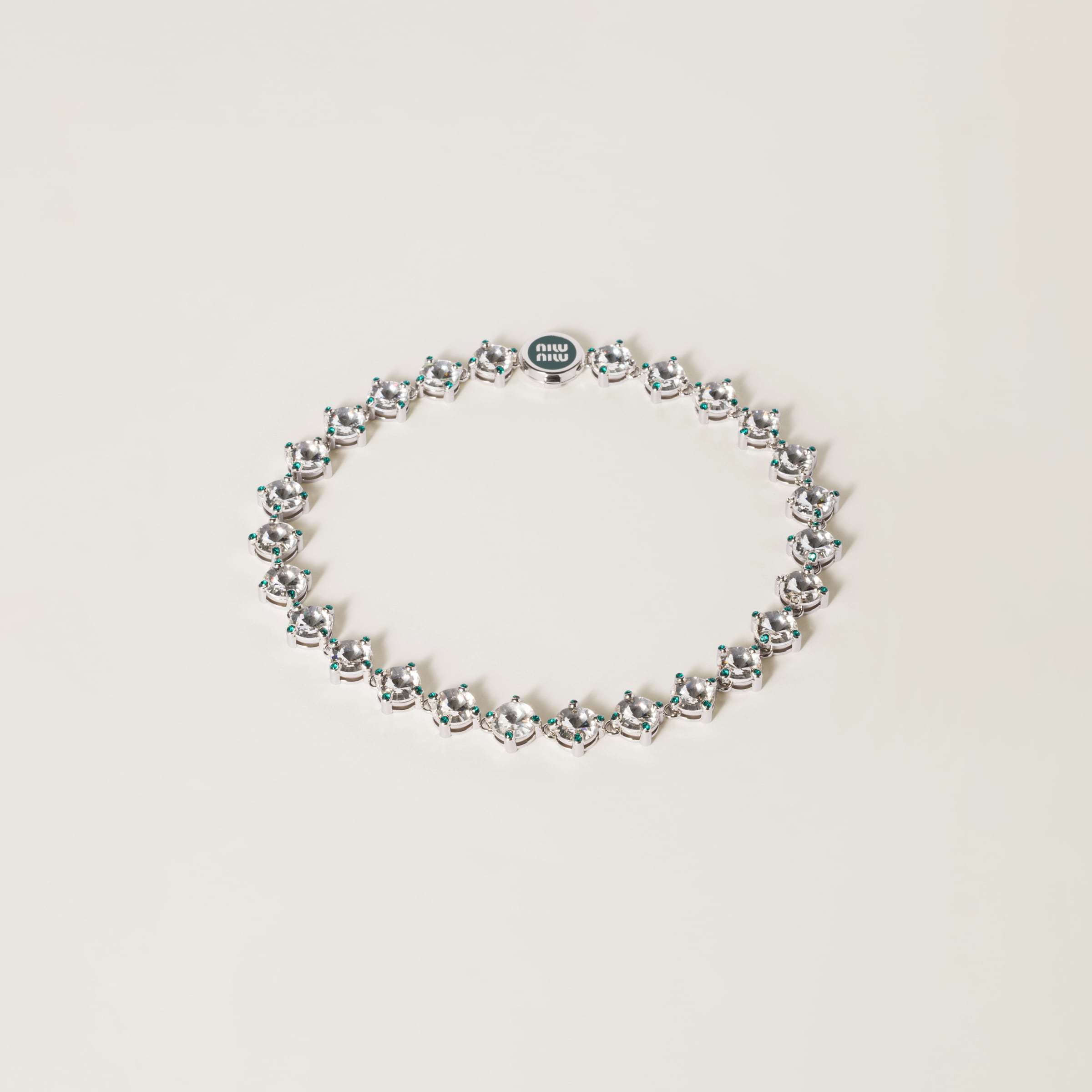 《高級感抜群》【MiuMiu】クリスタルネックレス