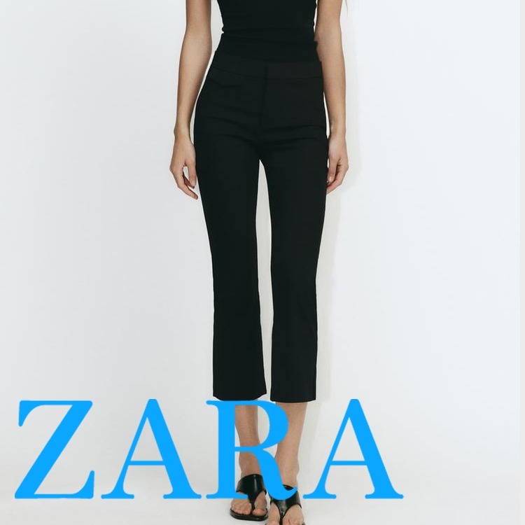【ZARA】ミニフレアパンツ エクリュ | 3152/415/712