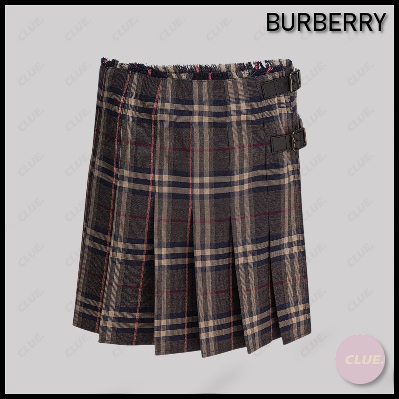 Burberry★バーバリー チェック ウール ミニキルト