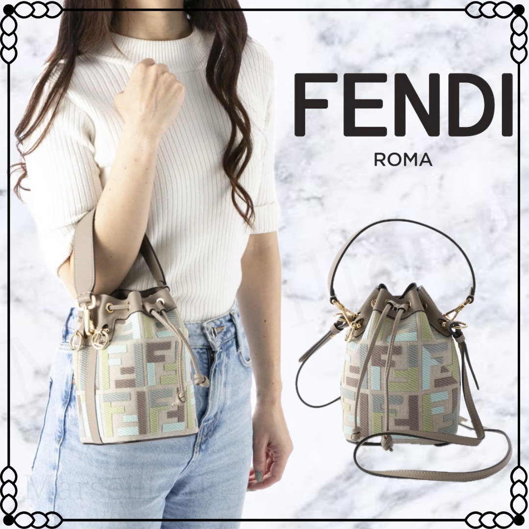 新作☆FENDI☆モントレゾール バケット バッグ ミニ 8BS093AUPI