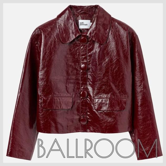 レザージャケット・コート SELF PORTRAIT BURGUNDY LEATHER JACKET