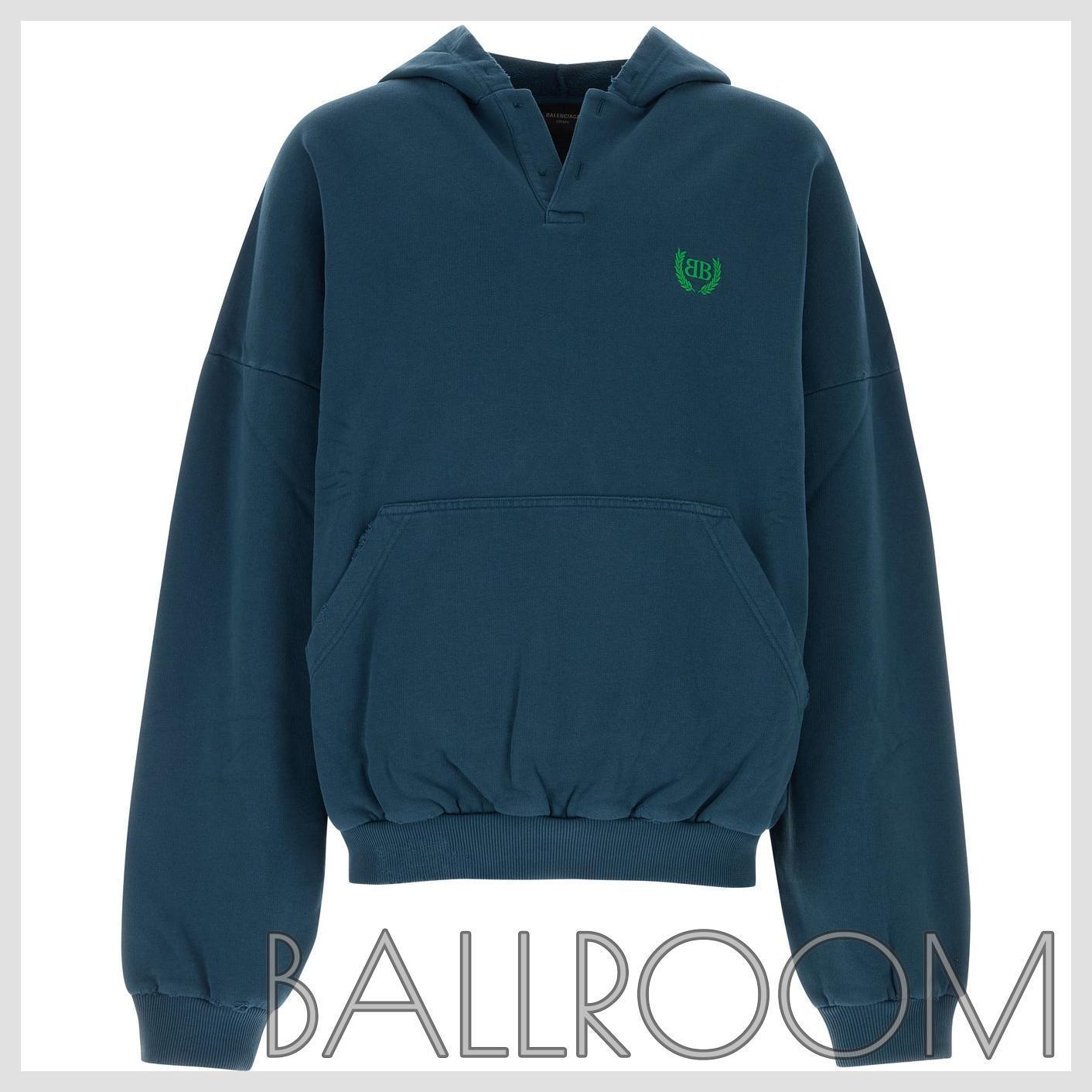 スウェット・トレーナー BALENCIAGA BLUE COTTON OVERSIZE SWEATSHIRT