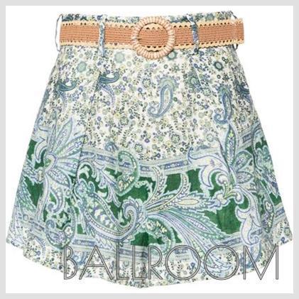 ショーツ ZIMMERMANN PAISLEY PRINT LINEN SHORTS