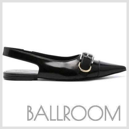 フラットシューズ GIVENCHY VOYOU LEATHER SLINGBACK FLATS