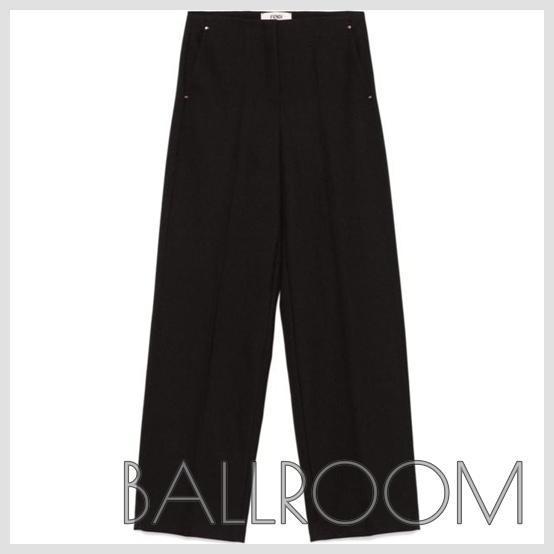 パンツ FENDI WIDE LEG WOOL TROUSERS