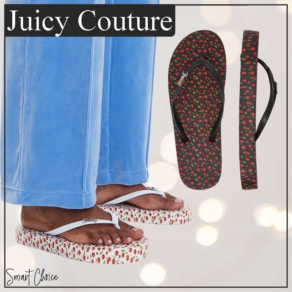 【Juicy Couture】海外限定品 チェリー 厚底 トングサンダル