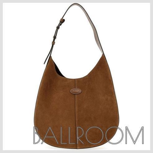 ショルダーバッグ・ポシェット TODS DI BAG SMALL SUEDE LEATHER HOBO BAG