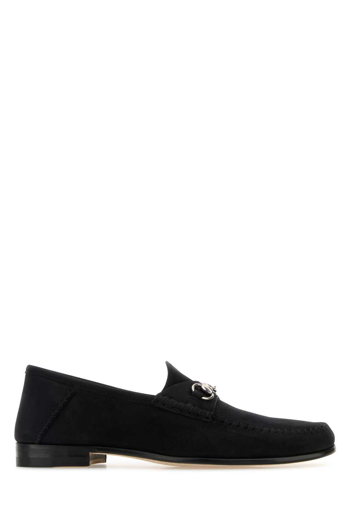 ローファー・オックスフォード GUCCI Black Suede Gigi Loafers
