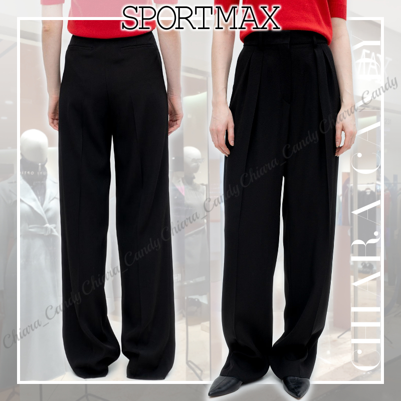 【25SS NEW】SPORTMAX_women / プリーツ入りローウエストパンツ