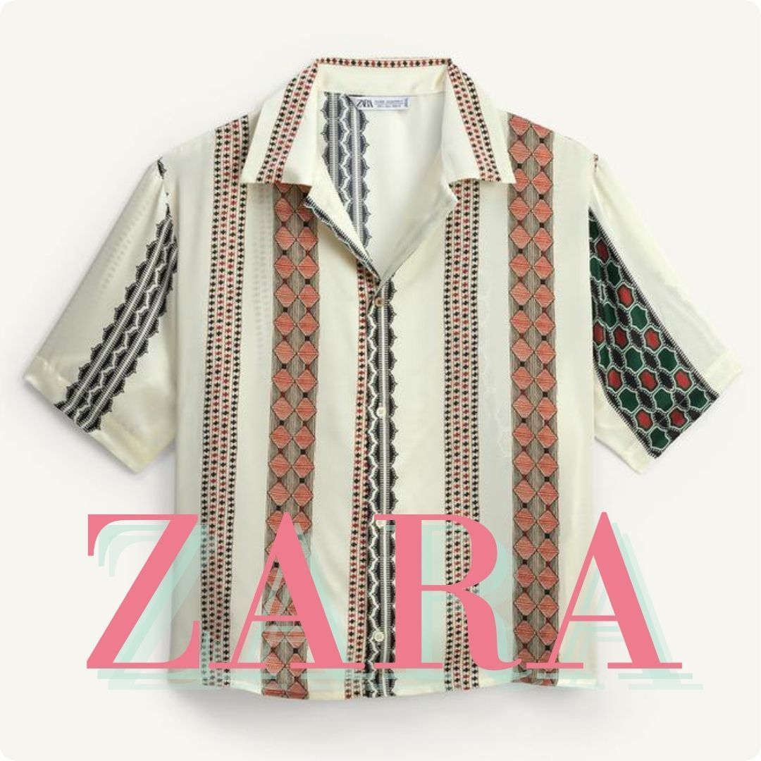 ZARA LIMITED EDITION サテンシルクシャツ 4396/046
