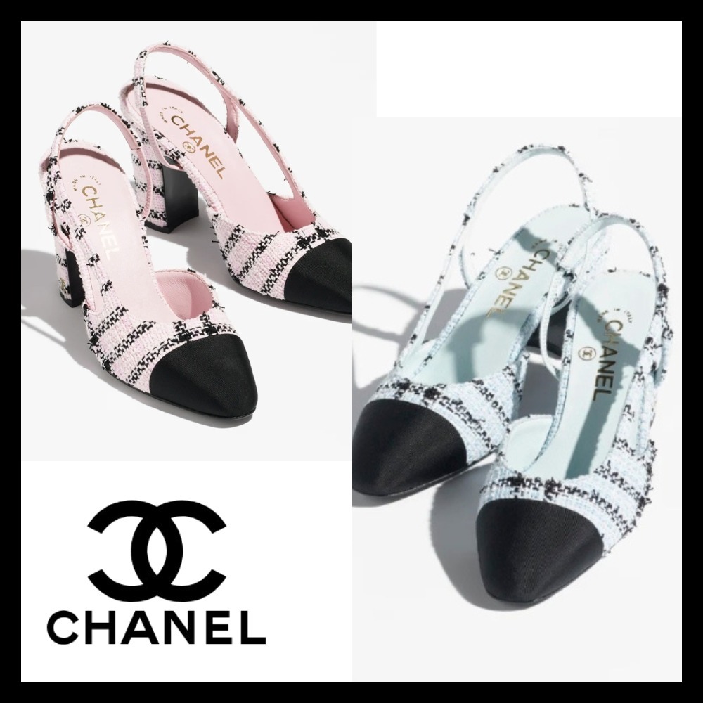可愛いツイード♪2025SS【CHANEL】スリングバックシューズ