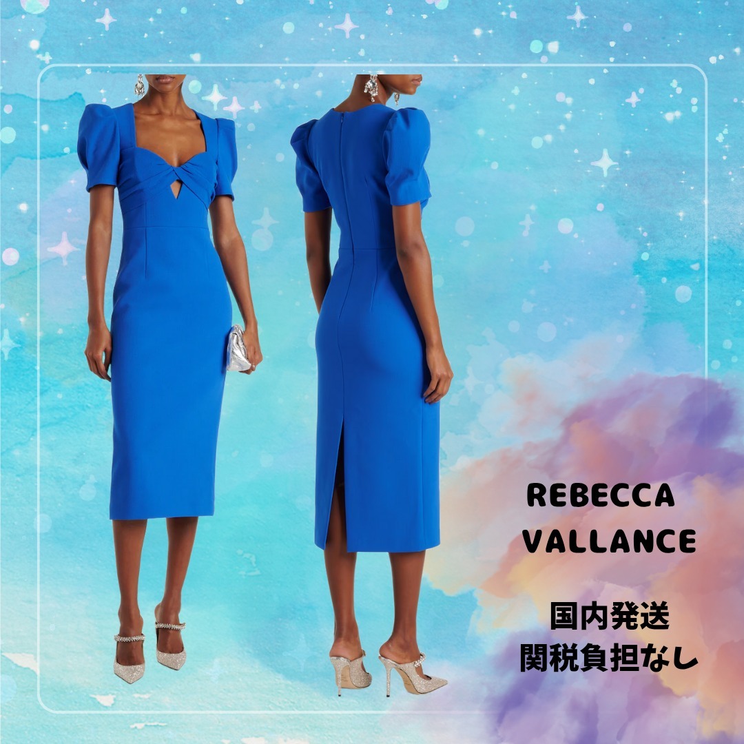 REBECCAVALLANCE アントネッラカットアウトクレープミディドレス