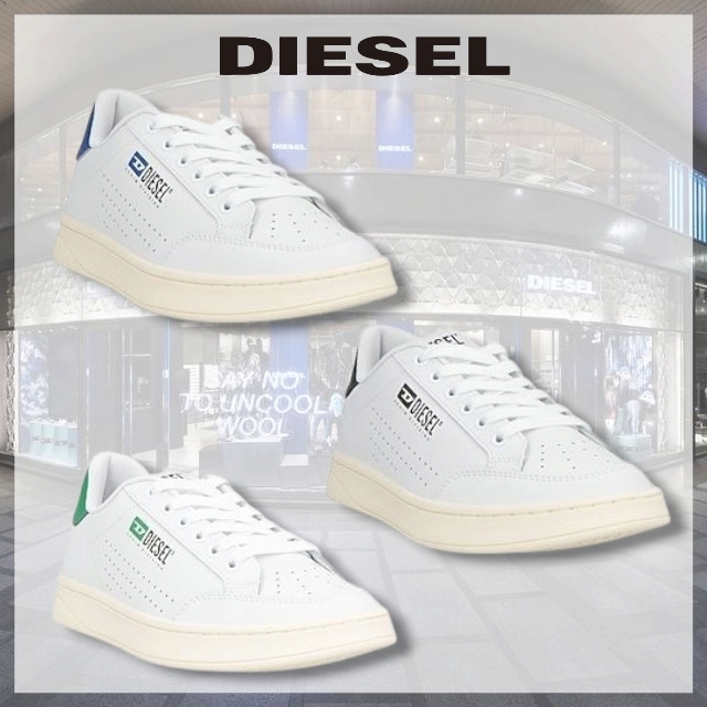 DIESEL* ディーゼル ロゴ レザー ローカット スニーカー 送関込