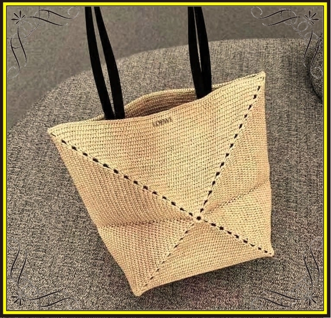 【LOEWE】ロエベ パズルフォルド トートバッグ ラフィア
