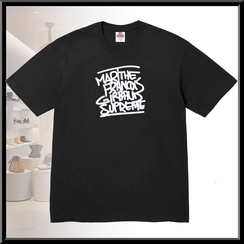超人気!SUPREME Marithe + Francois Girbaudプリント半袖Tシャツ