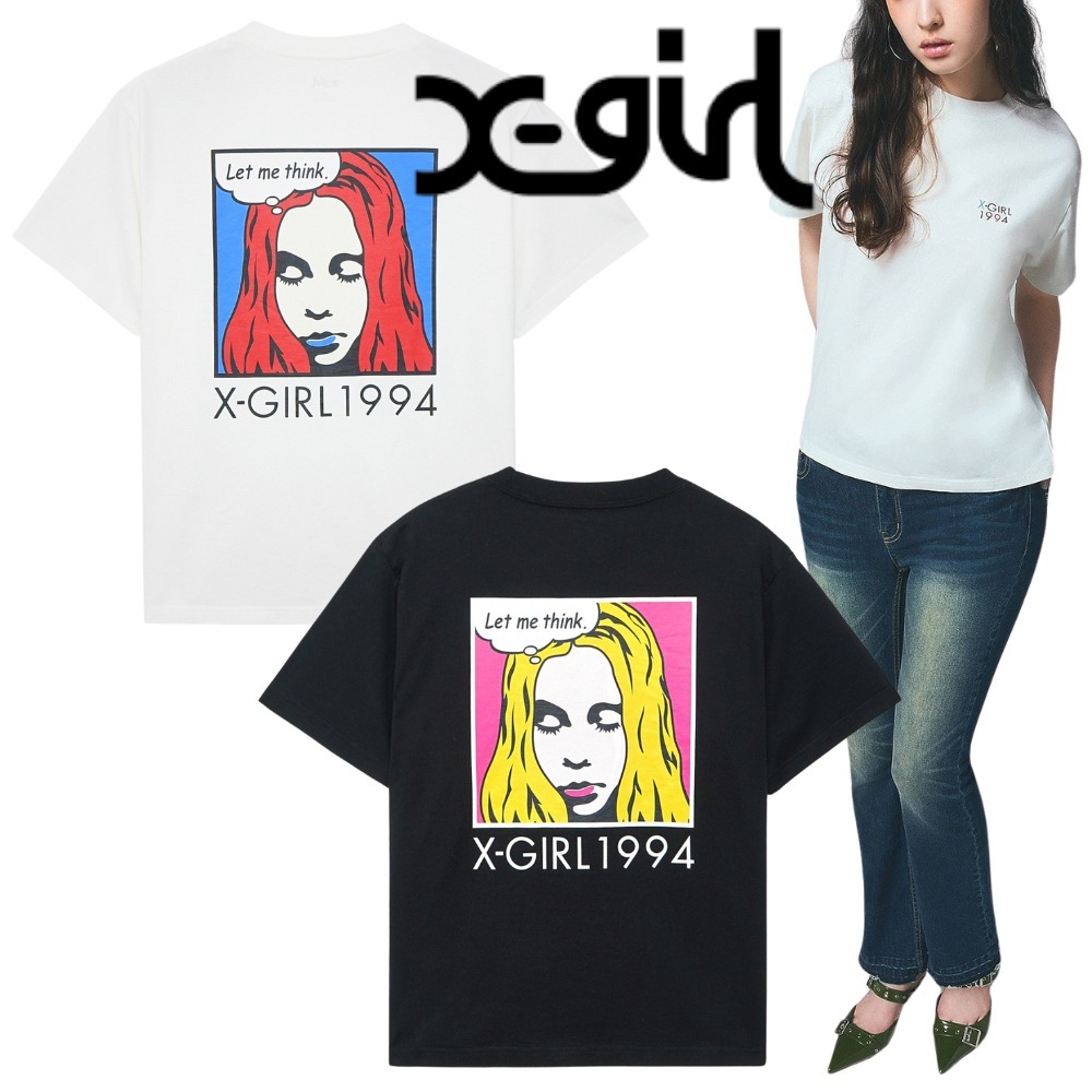 すぐ届く☆X-girl 半袖Tシャツポップフェイス 着まわし力抜群☆