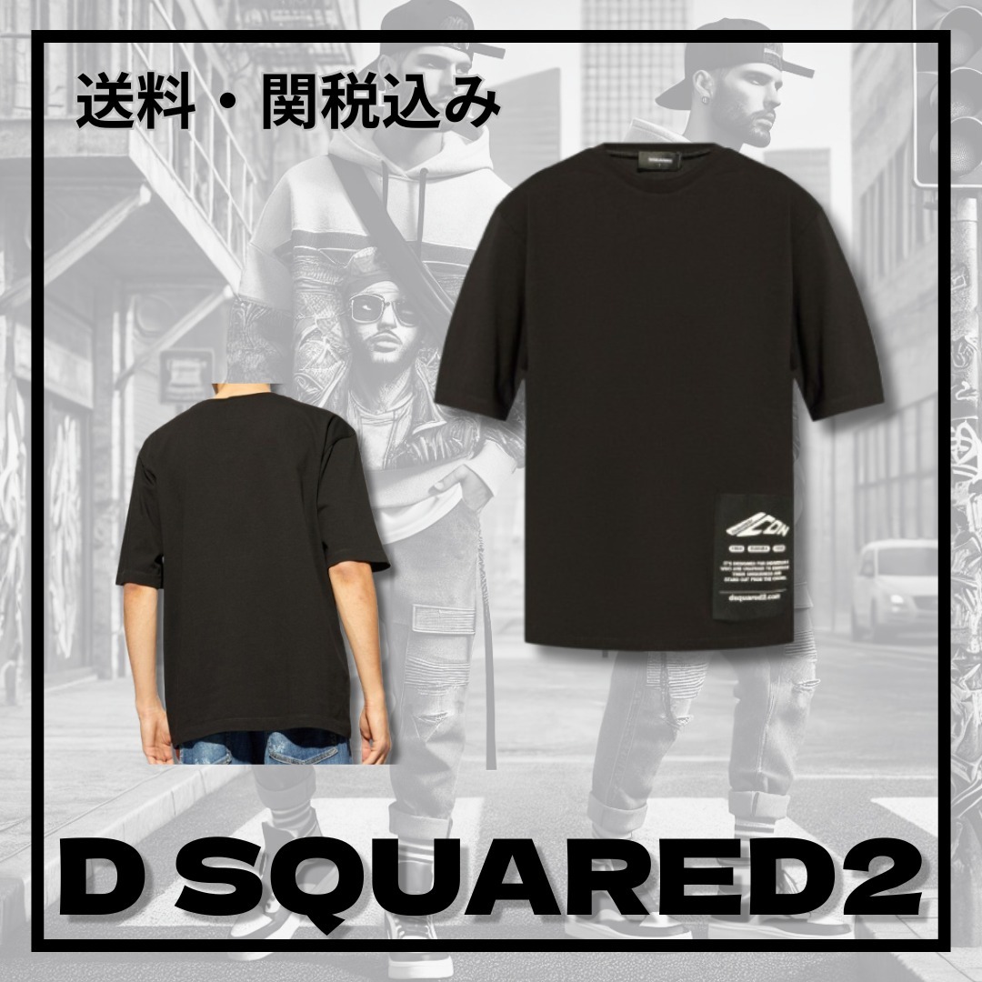 関税込み＊D SQUARED2＊ロゴパッチ クルーネック 半袖 Tシャツ