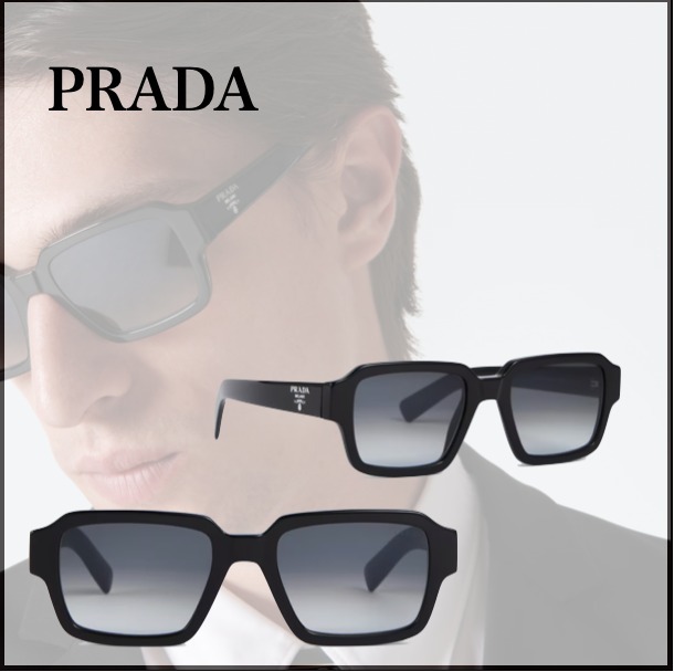 【PRADA】スクエアサングラス グレーレンズ