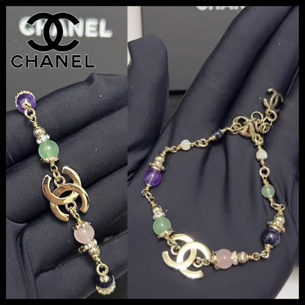 【ストーン＆CCロゴが華やか☆】 CHANEL ブレスレット
