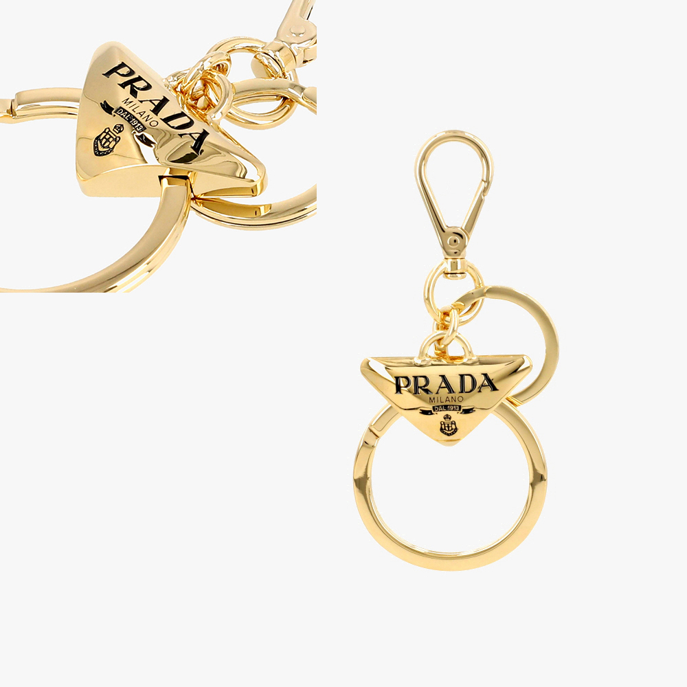 関税負担なし☆PRADA プラダ メタル キーリング