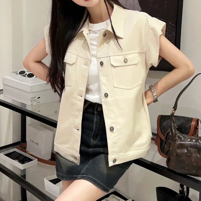 《爽やか》Dior キャップスリーブ デニム ジャケット