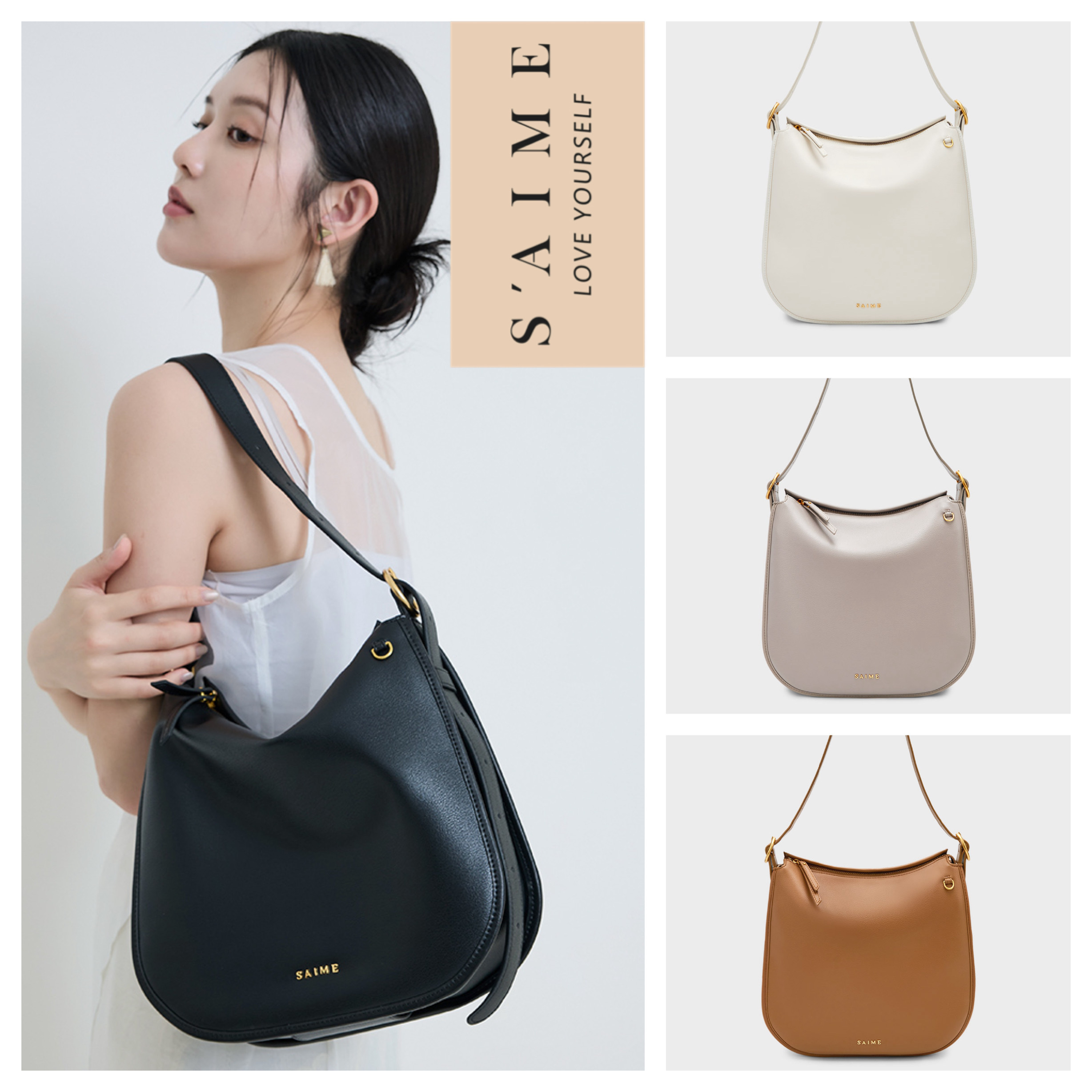 【S’AIME】セメ リアルレザーショルダーバッグ (SBG-C1321M)