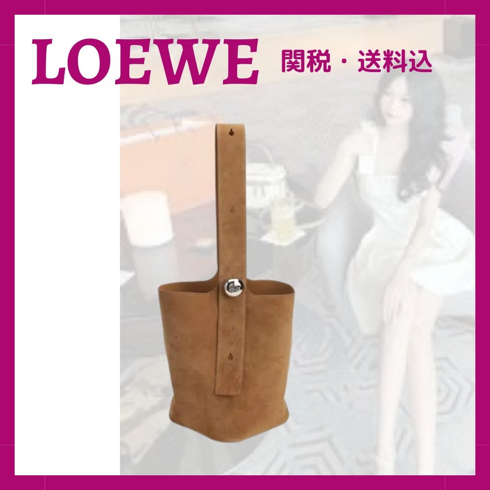 新作☆【LOEWE】大型「ペブル」バケットバッグ