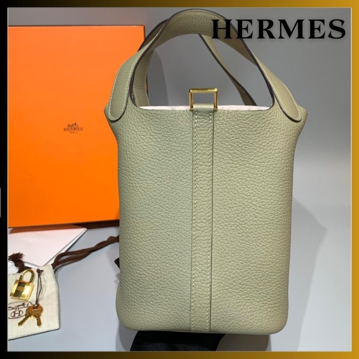 【新品同様 /Sauge × Gold金具】HERMES ピコタンロック 18 PM