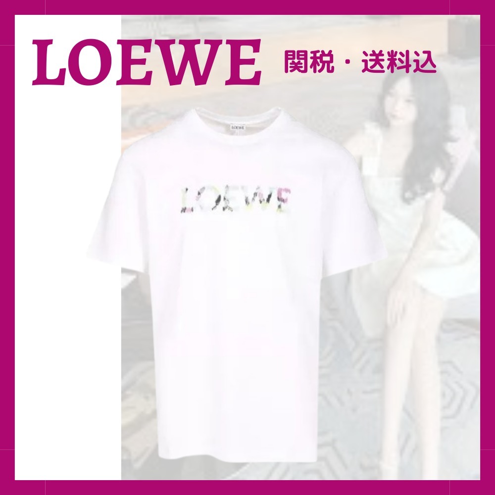 新作☆【LOEWE】LOEWEの刺繍入りTシャツ
