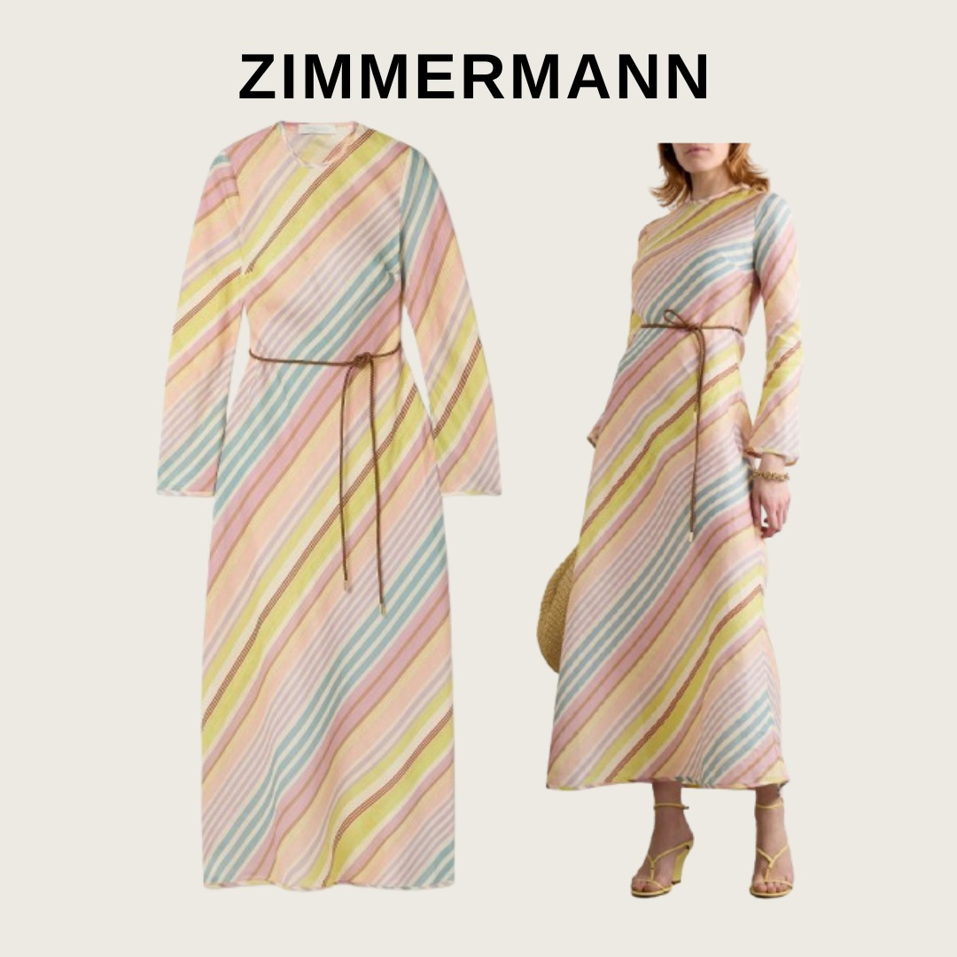 ZIMMERMANN マキシワンピース ベルト付き【関税なし】