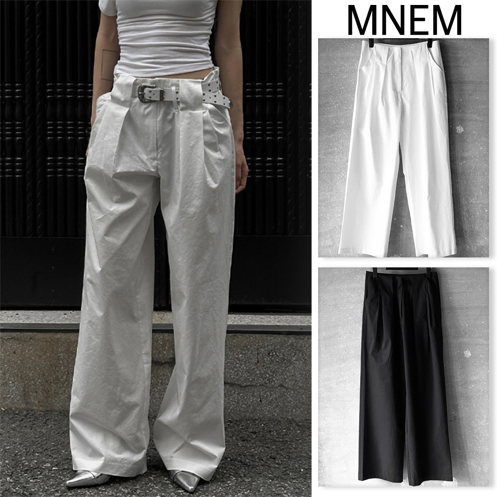 【mnem】Devin Pintuck Cotton Pants