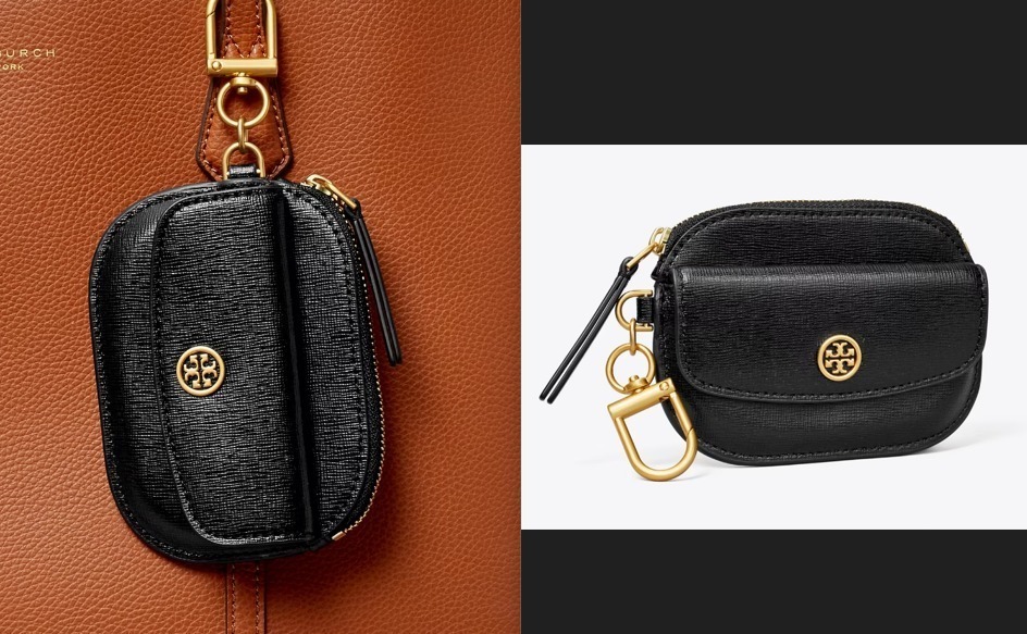 国内発!在庫有! Tory Burch★ROBINSON CARD CASE KEY RING★黒
