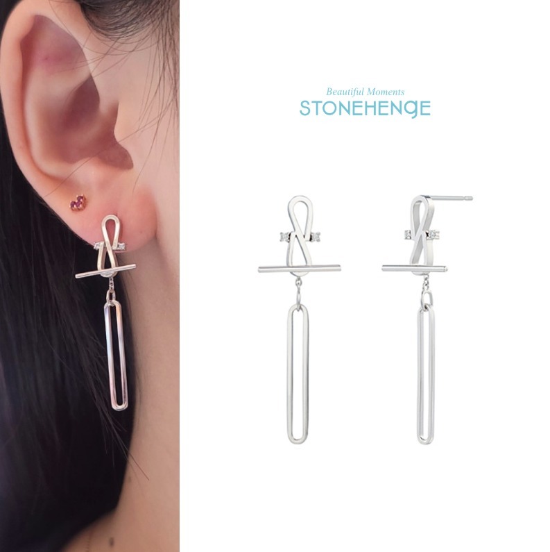 ◆STONEHENgE◆ S Link Silver Earrings