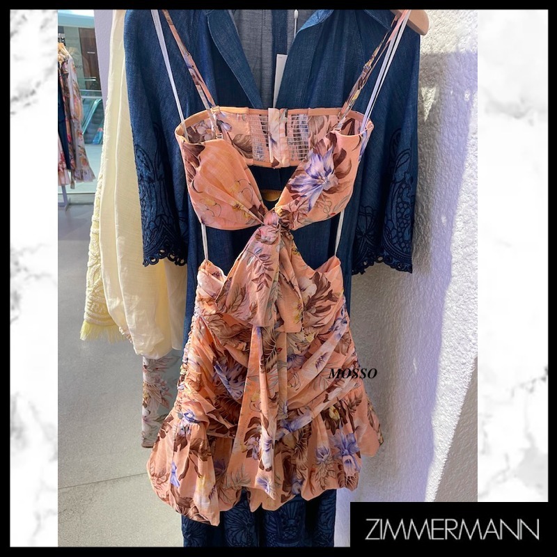 【Zimmermann】COCO BOW FRONT MINI DRESS フロントリボン ミニ