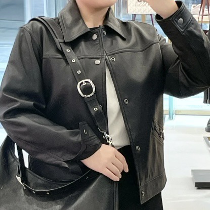 【 COACH 】 ヘリテージ シグネチャー バイカー ジャケット