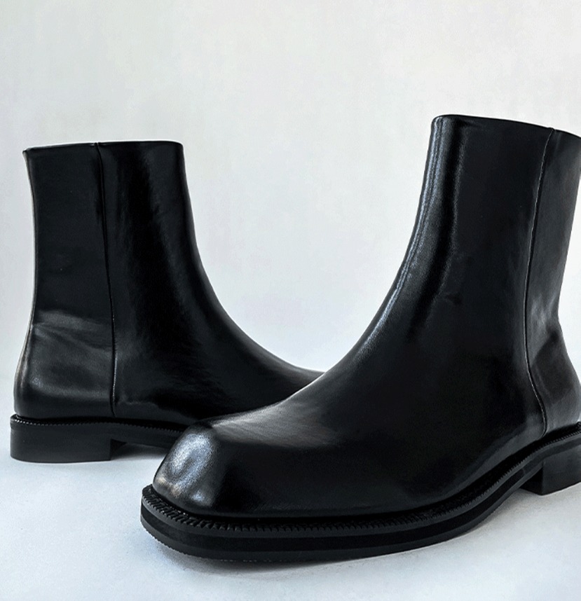 [COSYHARU公式] Cosyharu Zip-up Chelsea Boots 関税・送料込み