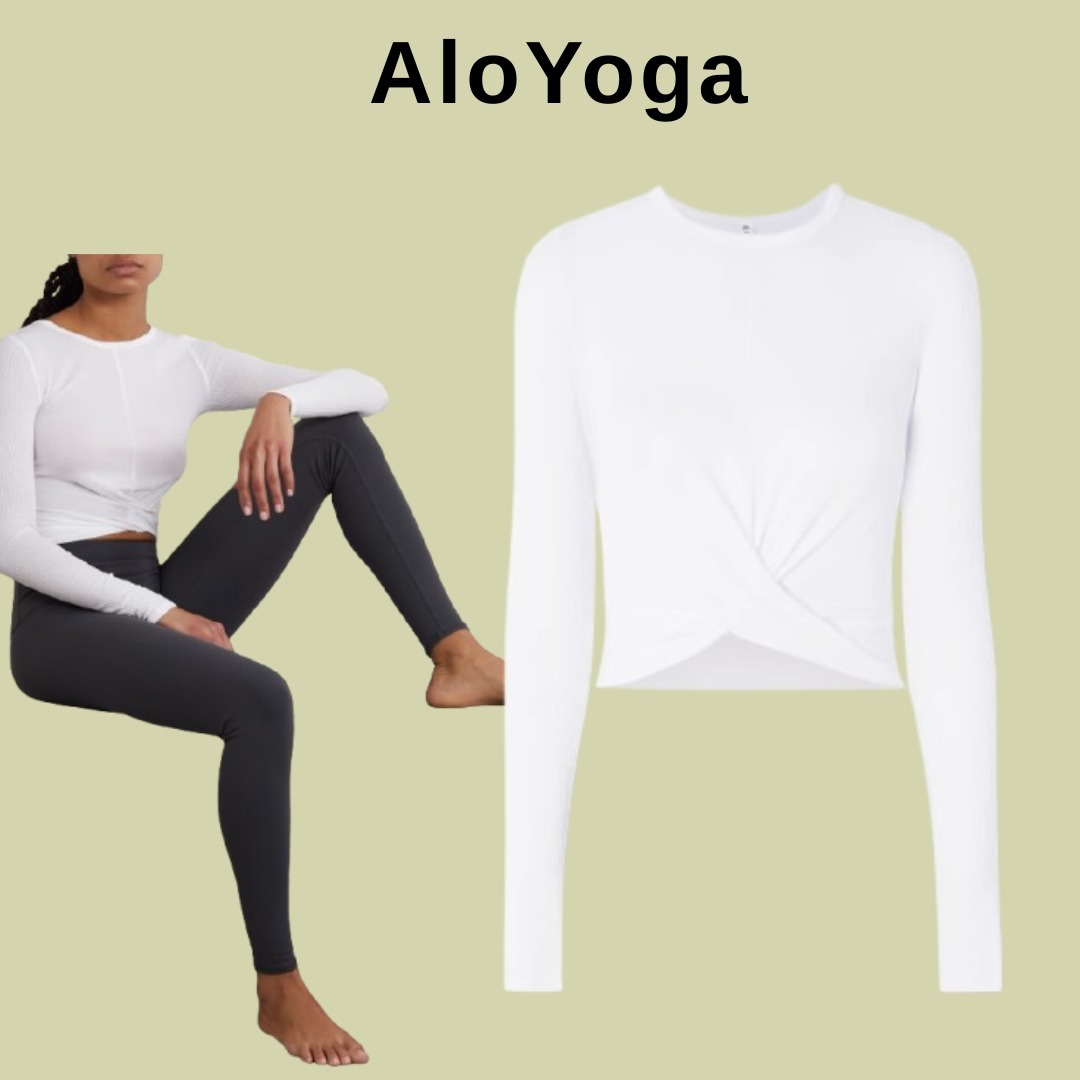 ALO YOGA ストレッチモダール クロップドトップス【関税なし】