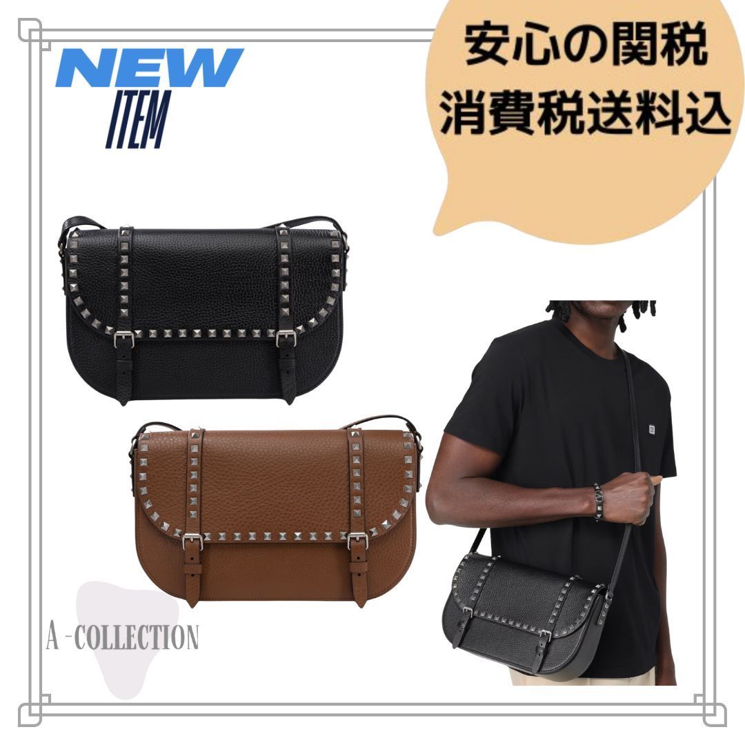 ヴァレンティノ ロックスタッズ ショルダー バッグ カーフ