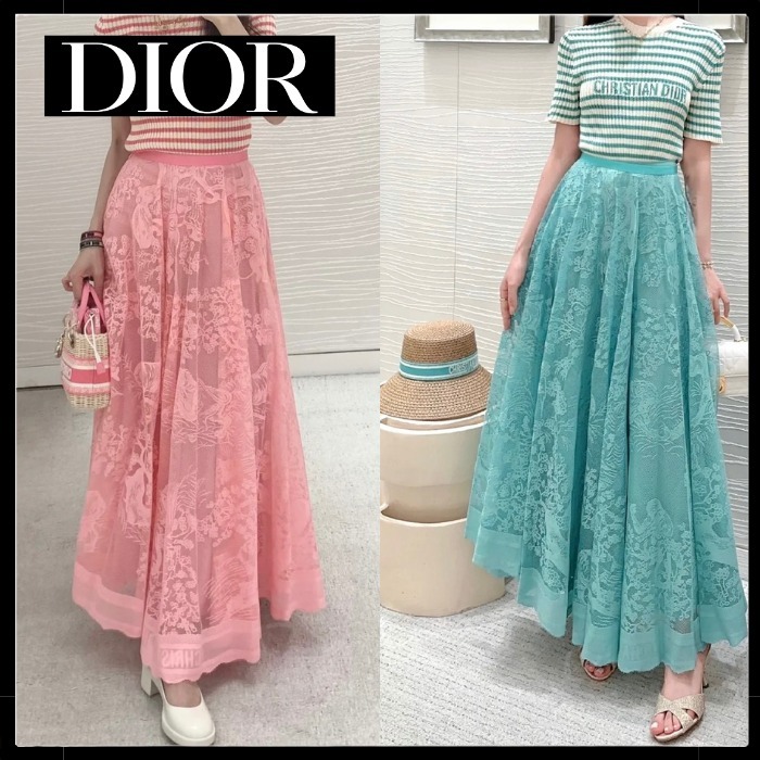 【鮮やかカラー☆】Dior★Dioriviera フレア ミディスカート